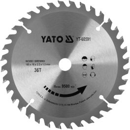 Disc circular pentru lemn 165 x 36T x 16 mm (cod: YT-60591)