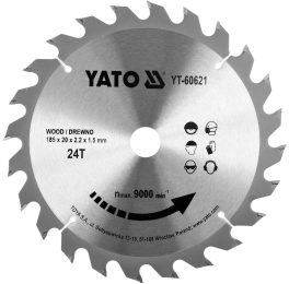 Disc circular pentru lemn 185 x 20 x 2.2 mm (cod: YT-60621)