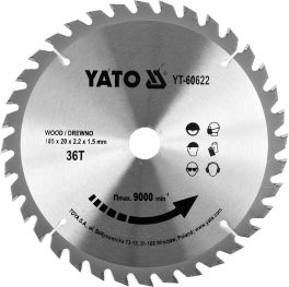 Disc circular pt lemn 185 X 36T X 20 MM YT-60622 (cod: YT-60622)