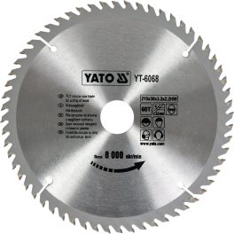 Disc circular wolfram pentru lemn 210 mm (cod: YT-6068)