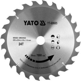 Disc circular pt lemn 235 X 24T X 25,4 MM YT-60685 (cod: YT-60685)