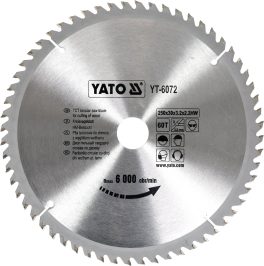 Disc fierăstrău cricular pentru lemn 250 x 60 x 30 mm (cod: YT-6072)