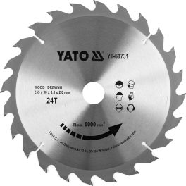 Disc circular pentru lemn 255 x 24T x 30 mm (cod: YT-60731)