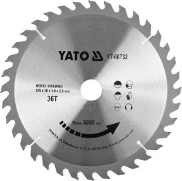 Disc circular pentru lemn 255 x 36T x 30 mm (cod: YT-60732)