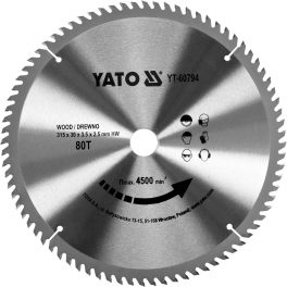 Disc circular lemn 315 x 30 x 3.5 mm 80 dinți (cod: YT-60794)
