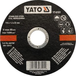 Disc debitat oțel inoxidabil 115 x 1.2 x 22 mm (cod: YT-6101)
