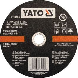 Disc debitat oțel inoxidabil 180 x 1.5 x 22 mm (cod: YT-6105)