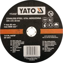 DISC TAIAT METAL / INOX 230X1.9X22 MM (cod: YT-6107)