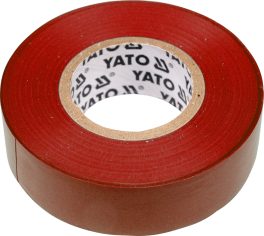 Bandă izolatoare roșie 19 mm x 20 m (cod: YT-8166)