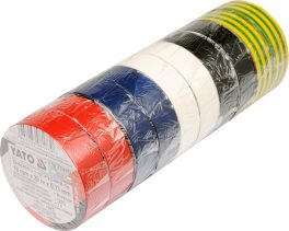 Set 10 buc bandă izolatoare PVC 19 mm x 20 m (cod: YT-8173)